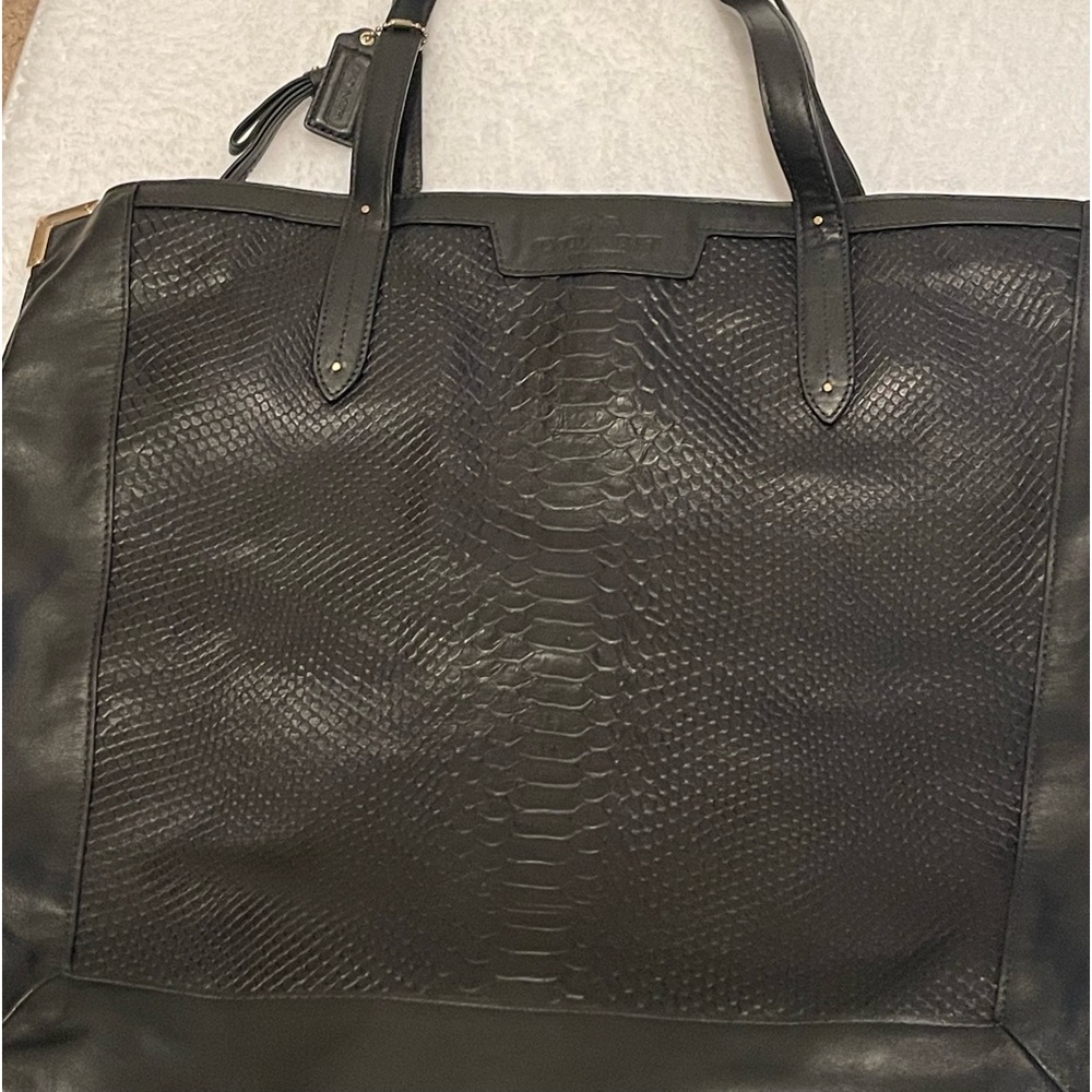 Coach leather tote bag
